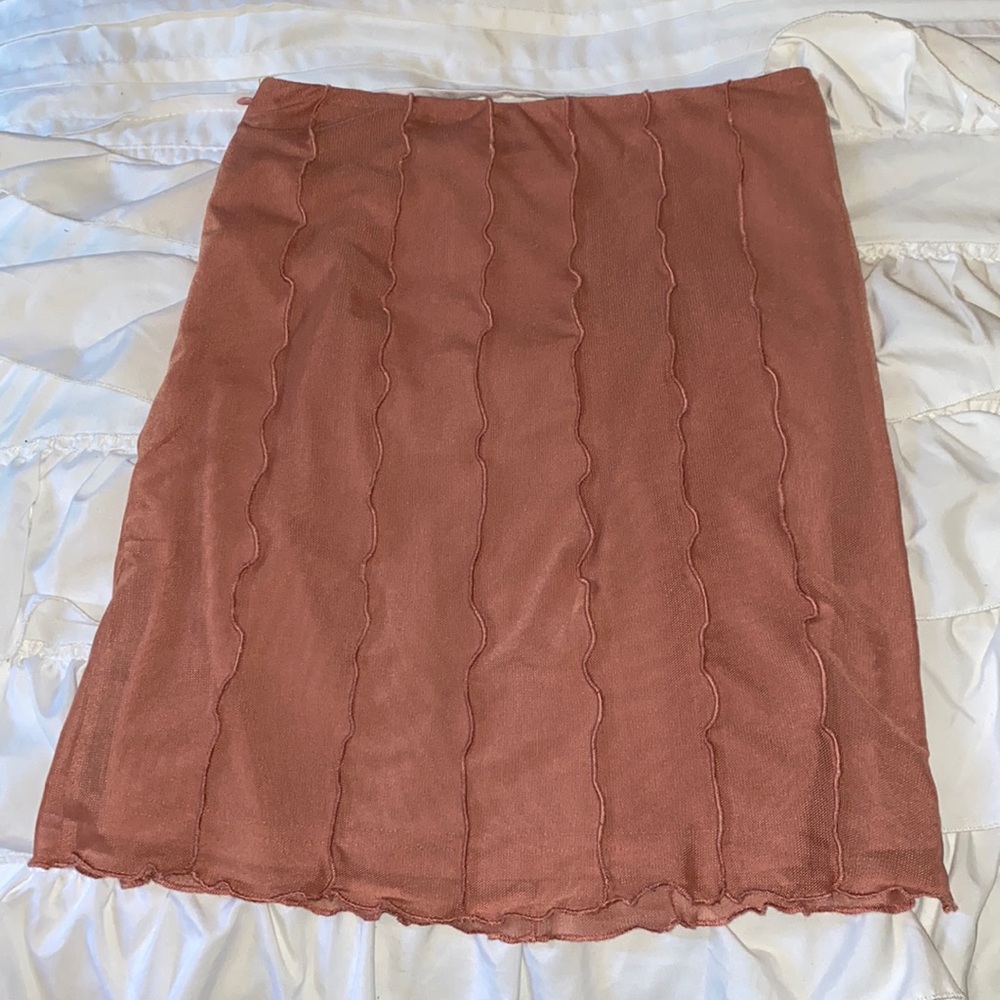 bordered mini skirt